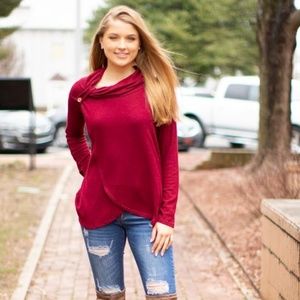 Keep it Toasty Sweater in Wine